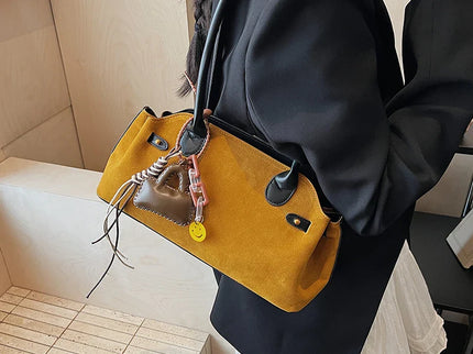 Éloise Faux Suede Baguette Shoulder Handbag