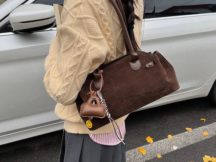 Éloise Faux Suede Baguette Shoulder Handbag