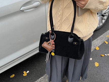 Éloise Faux Suede Baguette Shoulder Handbag
