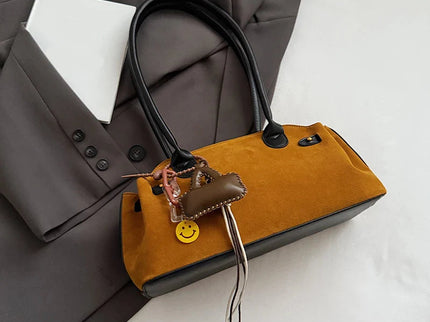 Éloise Faux Suede Baguette Shoulder Handbag