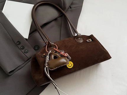 Éloise Faux Suede Baguette Shoulder Handbag