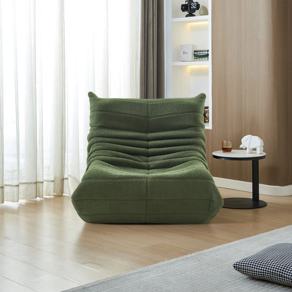 fauteuil SAUE en laine d’agneau beige pour salon ou chambre