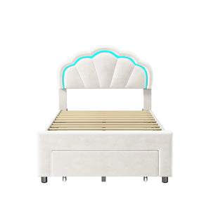 lit enfant moderne NELY avec tiroirs de rangement sur roulettes
