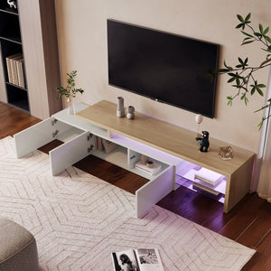 lowboard ORION avec tiroirs discrets et éclairage LED changeant
