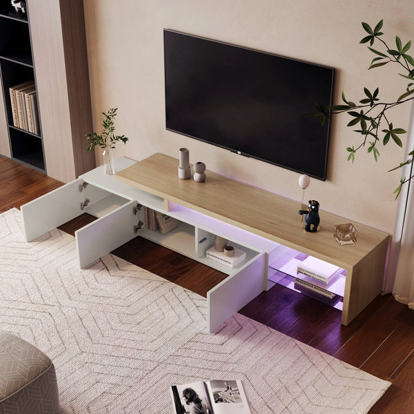 lowboard ORION avec tiroirs discrets et éclairage LED changeant