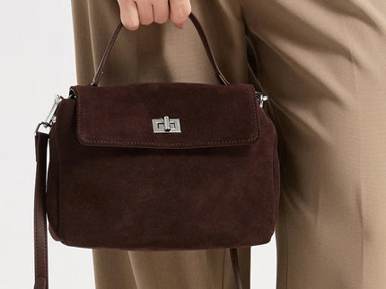 Lyséa Suede Leather Top Handle Handbag