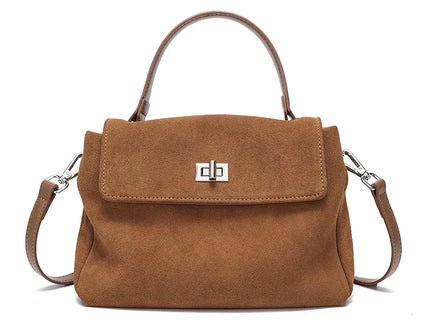 Lyséa Suede Leather Top Handle Handbag