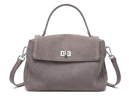 Lyséa Suede Leather Top Handle Handbag