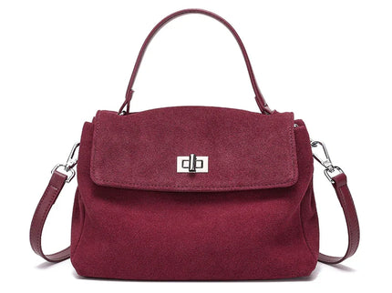 Lyséa Suede Leather Top Handle Handbag