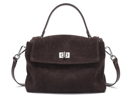Lyséa Suede Leather Top Handle Handbag