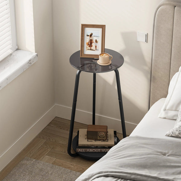 meuble de nuit design avec étagère de rangement