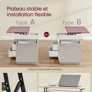 meuble de salon multifonction avec espace de rangement intégré