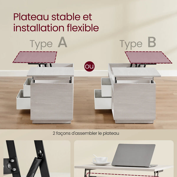meuble de salon multifonction avec espace de rangement intégré
