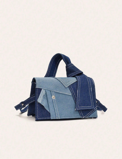 mini sac bandoulière femme style denim multicolore