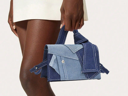 mini sac bandoulière femme style denim multicolore 2