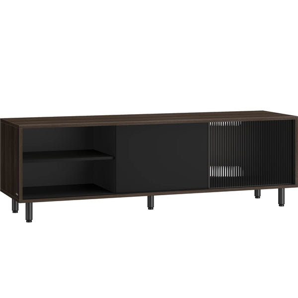 mobilier TV contemporain avec finitions bois et métal