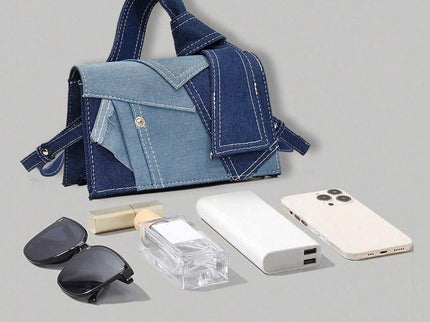 petit sac bandoulière chaîne design colorblock
