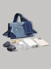 petit sac bandoulière chaîne design colorblock