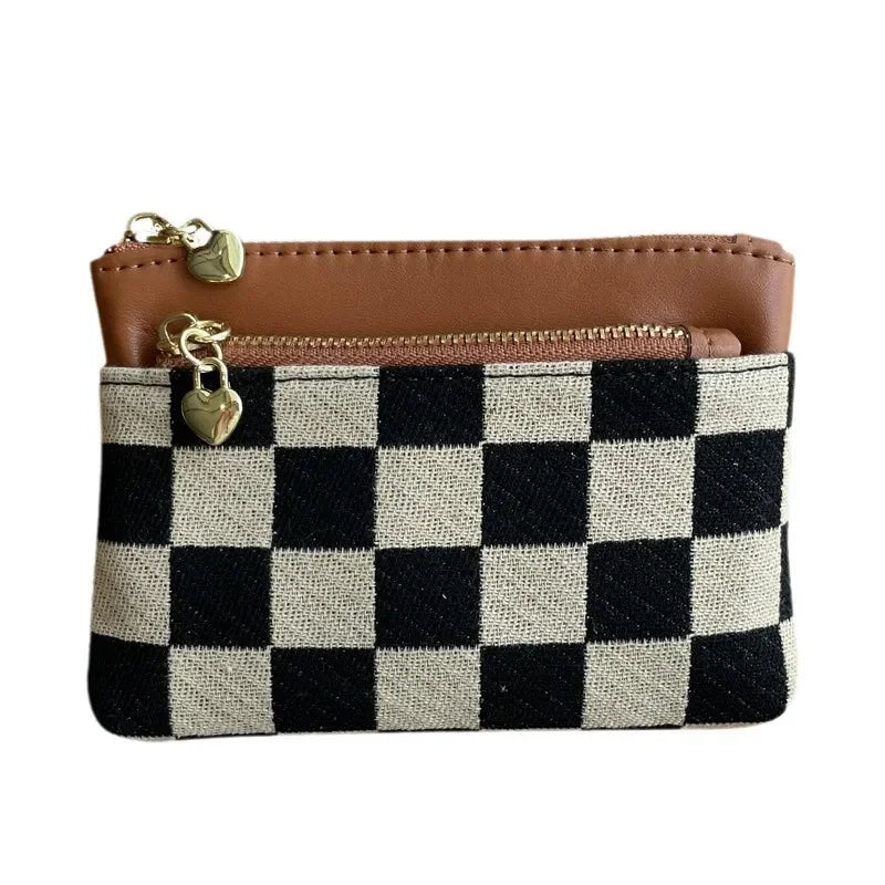 porte-monnaie multi compartiments zippés