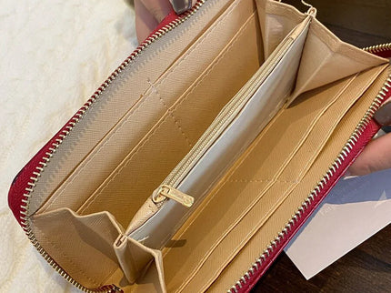 portefeuille femme ecaille crocodile croci rouge interieur poche