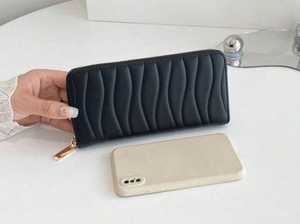 portefeuille fermeture éclair uli noir telephone taille