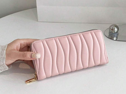 portefeuille fermeture éclair uli rose 2