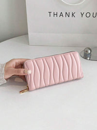 portefeuille fermeture éclair uli rose 2