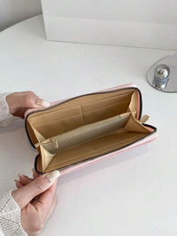 portefeuille fermeture éclair uli rose interieur capactie 