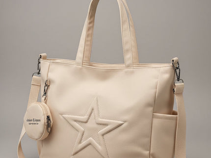 sac cabas en cuir beige pour femme  