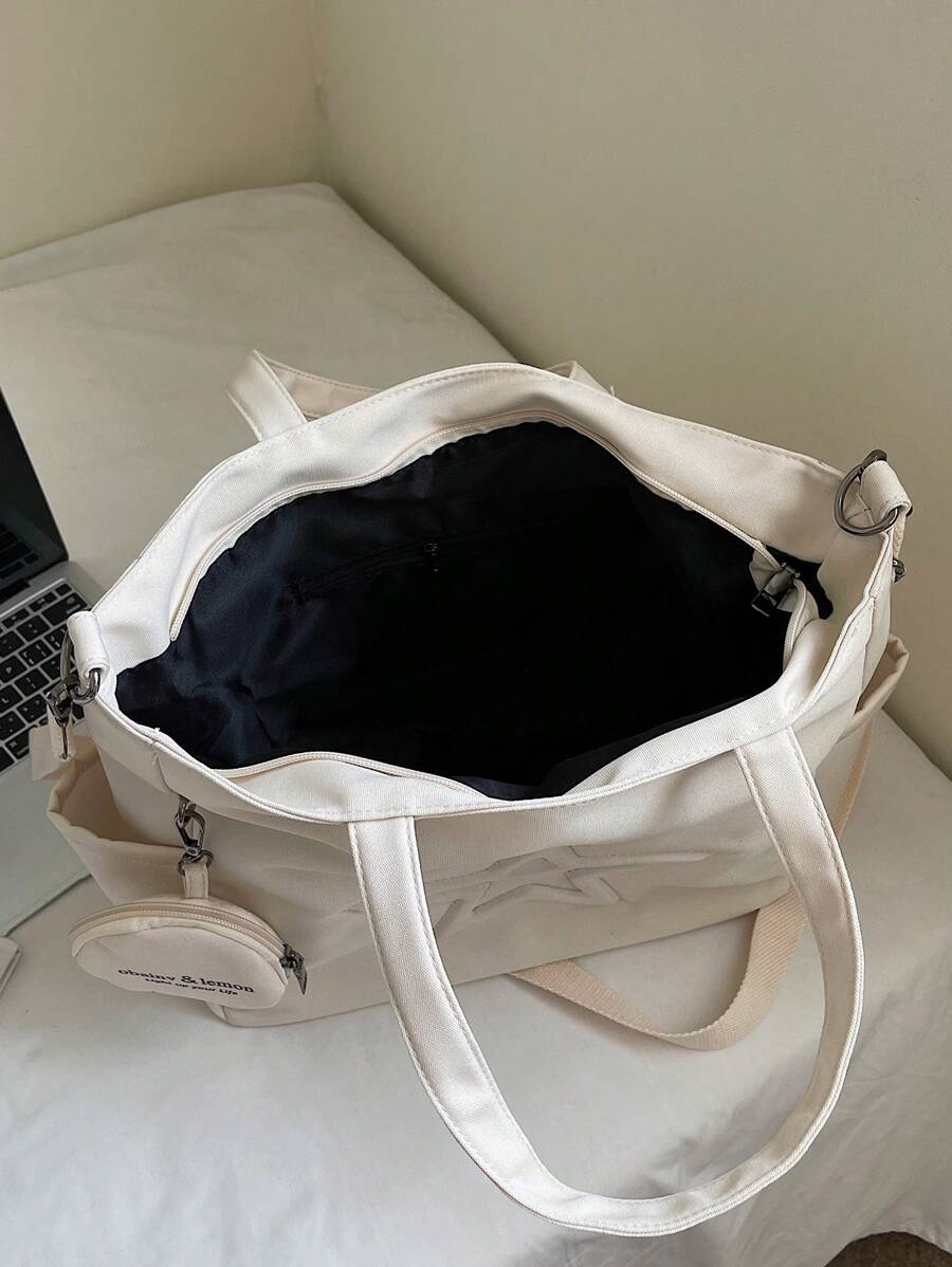 sac cabas en cuir beige pour femme contenance interieur taille sac