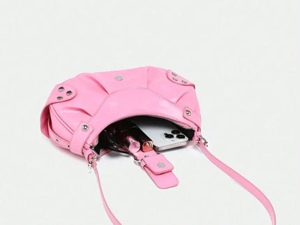 sac en Simili Cuir a bandouliere pour femme rose affaire penchee
