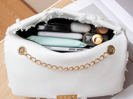 sac femme porté épaule avec chaîne métallique
