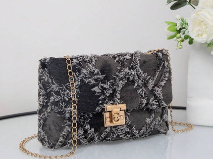 sac femme porté épaule avec chaîne métallique 3