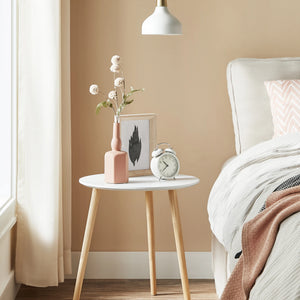table basse ronde gigogne avec pieds en bois de pin