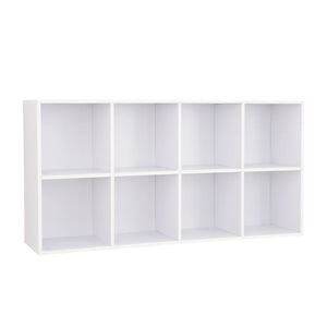 étagère rangement 8 compartiment blanc