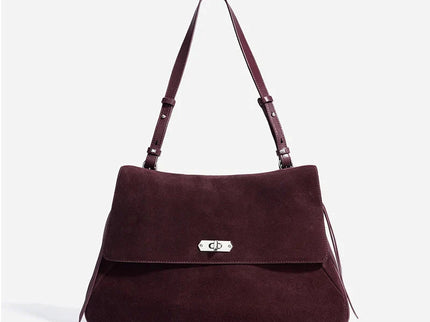 Virelle Suede Leather Shoulder Handbag