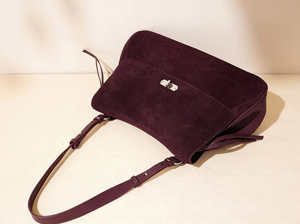 Virelle Suede Leather Shoulder Handbag