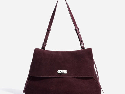 Virelle Suede Leather Shoulder Handbag